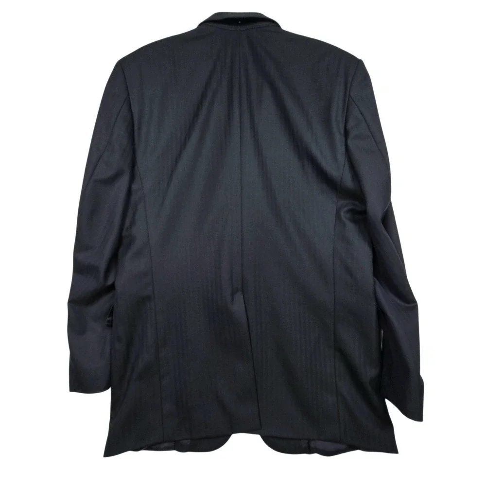 Brooks Brothers Saxxon Wool 1818 Madison Blazer Mens 42L Dark Blue Herringbone
